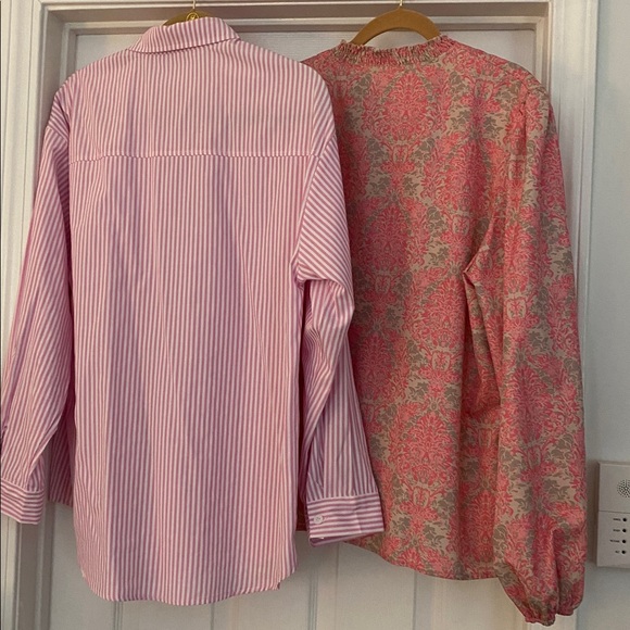 Pink and Red Patterned Blouse Set - Picture 4 of 4